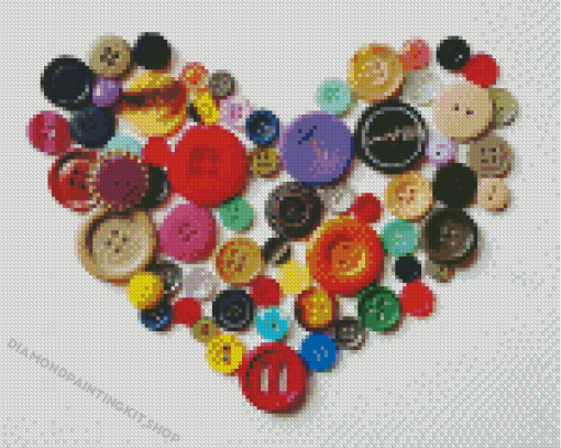 Heartshape Buttons Diamond Painting