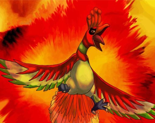 Ho Oh Pokemon Poster Diamond Painting