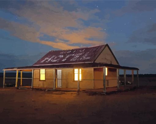 Home In Outback Australia At Night Diamond Painting