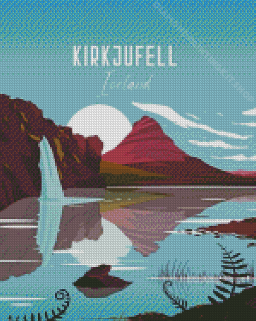 Iceland Kirkjufell Poster Diamond Painting