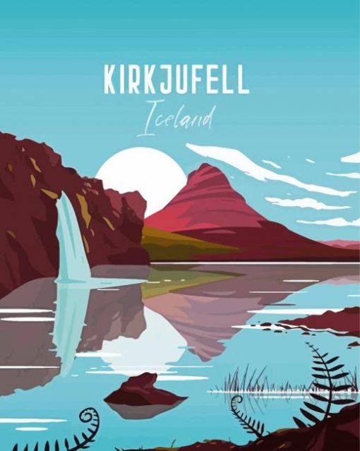 Iceland Kirkjufell Poster Diamond Painting