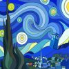 Tardis Starry Night Diamond Painting