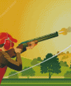 Trap Shooting Diamond Painting