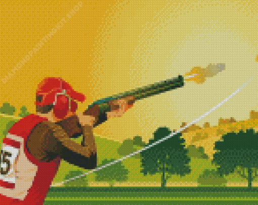 Trap Shooting Diamond Painting