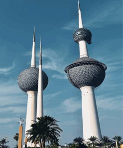 Kuwait Towers Buildings Diamond Painting