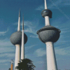 Kuwait Towers Buildings Diamond Painting