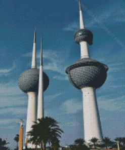 Kuwait Towers Buildings Diamond Painting