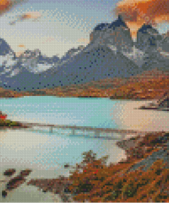 Lake Pehoe Diamond Painting