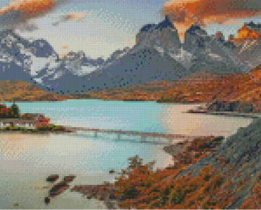 Lake Pehoe Diamond Painting