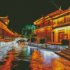 Lijiang Old Town At Night Diamond Painting