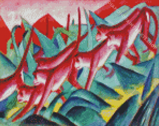 Monkey Frieze By Franz Marc Diamond Painting