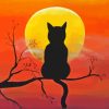 Moon Cat Animal Diamond Painting