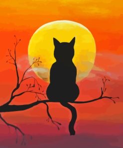 Moon Cat Animal Diamond Painting