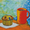 Muffin And Coffee Cup Diamond Painting