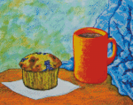 Muffin And Coffee Cup Diamond Painting