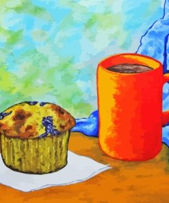 Muffin And Coffee Cup Diamond Painting