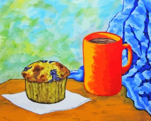 Muffin And Coffee Cup Diamond Painting