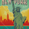 New York Vintage Poster Diamond Painting