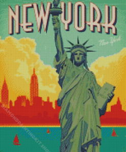 New York Vintage Poster Diamond Painting