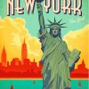 New York Vintage Poster Diamond Painting