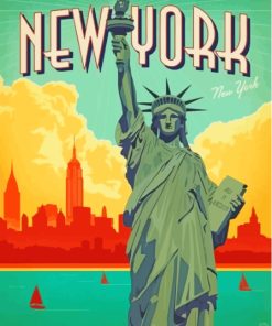 New York Vintage Poster Diamond Painting