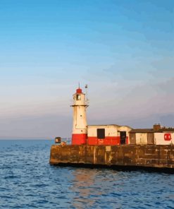 Newlyn England Lighthouse Diamond Painting