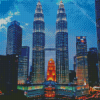 Petronas Twin Towers Malaysia Diamond Painting