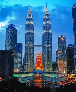 Petronas Twin Towers Malaysia Diamond Painting