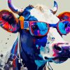 Pop Art Cow Diamond Painting