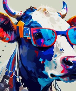 Pop Art Cow Diamond Painting