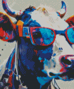 Pop Art Cow Diamond Painting