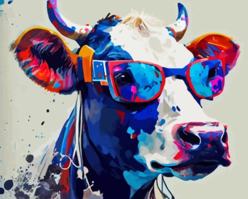 Pop Art Cow Diamond Painting