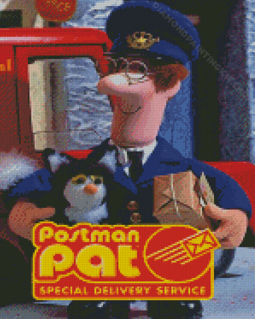 Postman Pat And Jess Cartoon Poster Diamond Painting