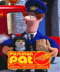 Postman Pat And Jess Cartoon Poster Diamond Painting