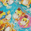 Psyducks In The Pool Art Diamond Painting