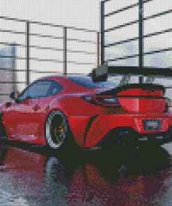 Red Toyota Gr 86 Car Diamond Painting