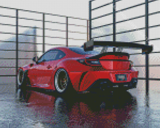 Red Toyota Gr 86 Car Diamond Painting