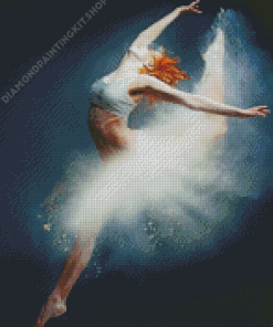 Red Haired Lady Ballet Dancer Diamond Painting