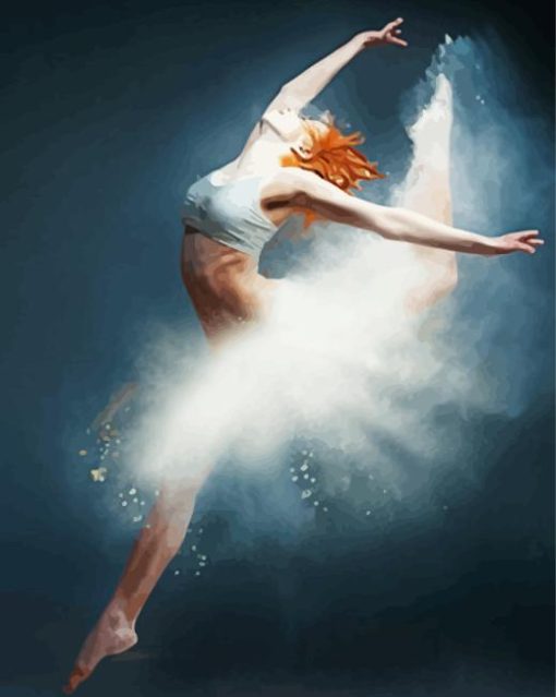 Red Haired Lady Ballet Dancer Diamond Painting