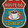 Retro Route 66 Poster Diamond Painting