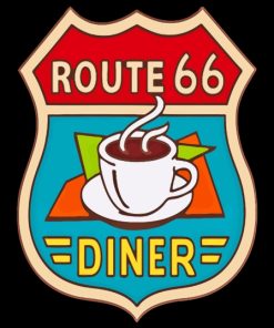 Retro Route 66 Poster Diamond Painting