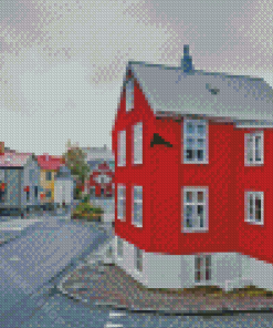 Reykjavik Houses Diamond Painting