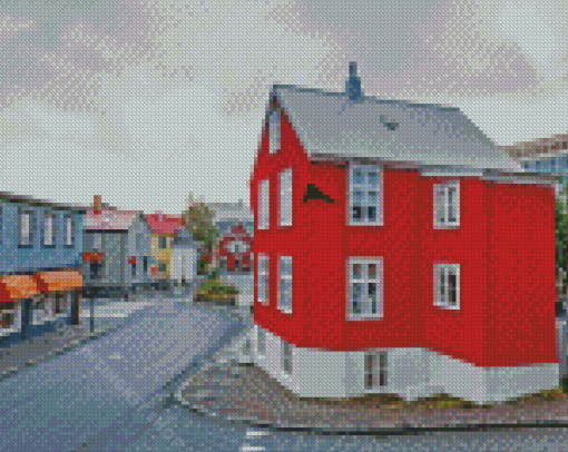 Reykjavik Houses Diamond Painting