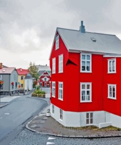 Reykjavik Houses Diamond Painting