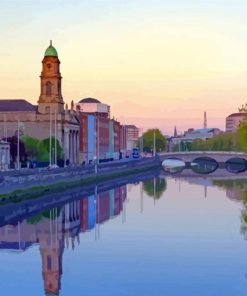 River Liffey Dublin Republic Of Ireland Diamond Painting