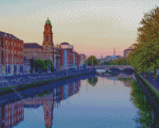 River Liffey Dublin Republic Of Ireland Diamond Painting