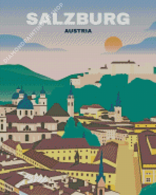 Salzburg Austria Poster Diamond Painting