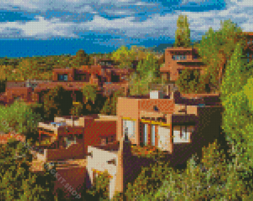 Santa Fe Houses Diamond Painting