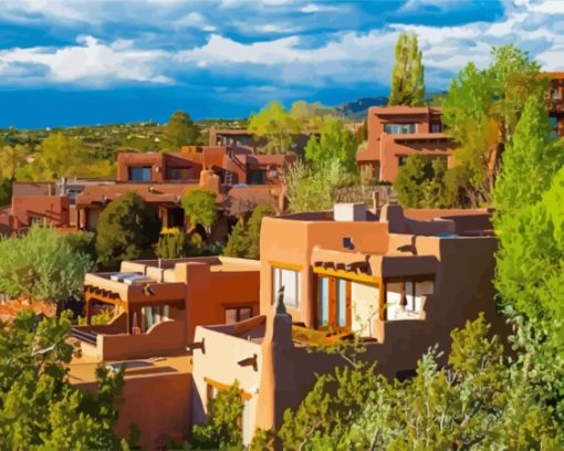 Santa Fe Houses Diamond Painting