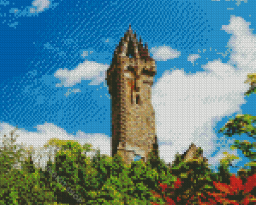 Scotland Tower The National Wallace Monument Stirling Diamond Painting